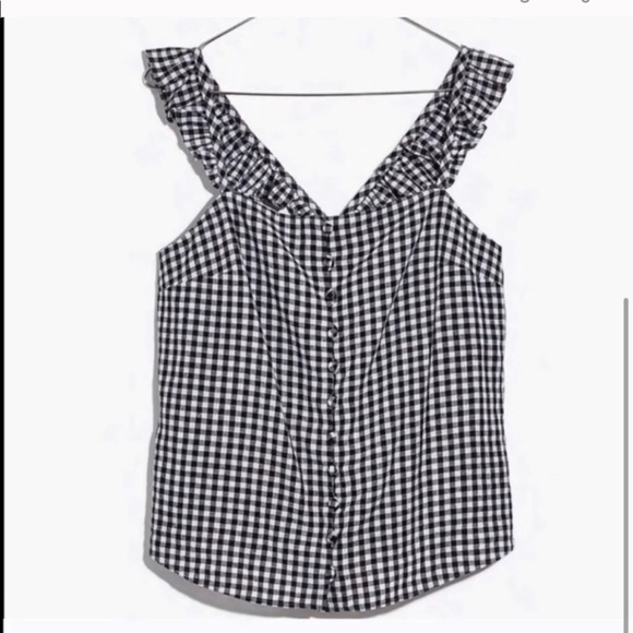 Madewell NWT gingham blouse - Picture 3 of 3